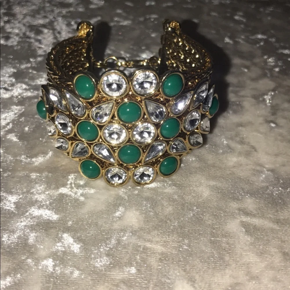 Rhinestone crystal gold hardware Bracelet